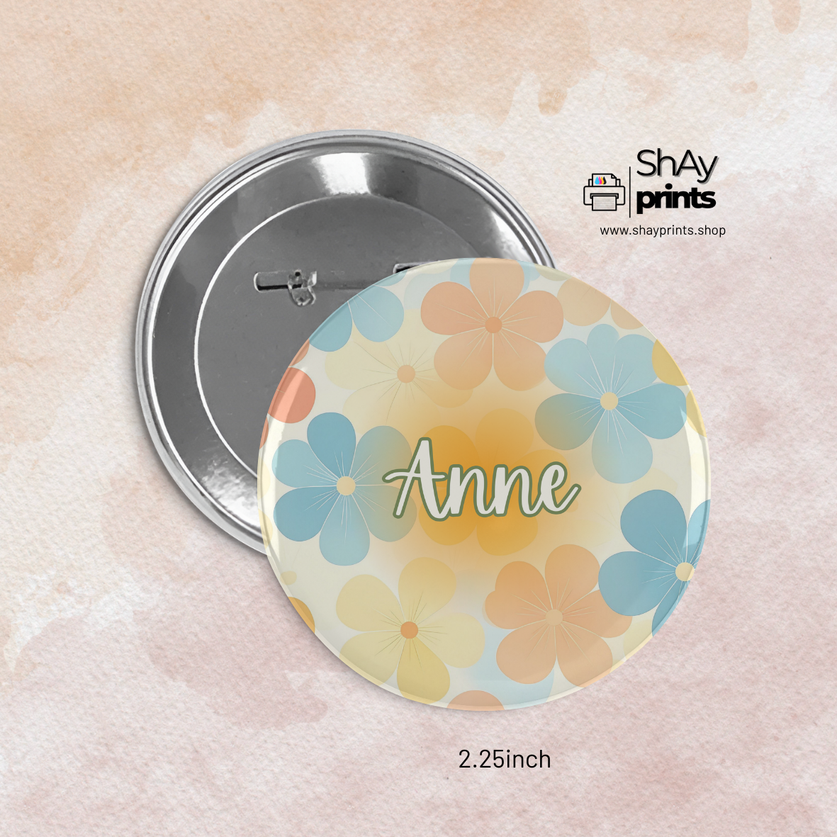 Customized Floral Button pins