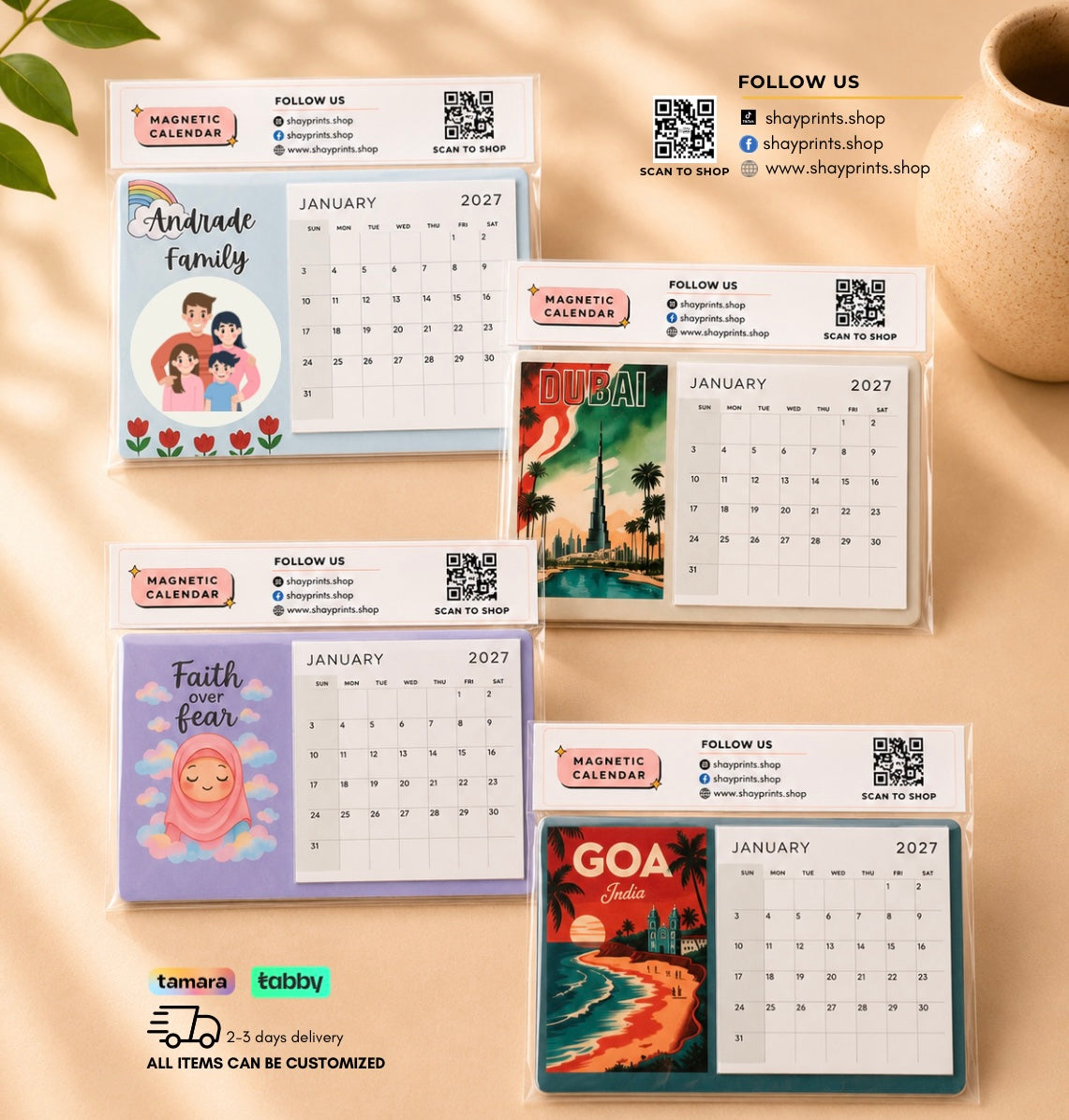 Personalized Magnetic Calendar