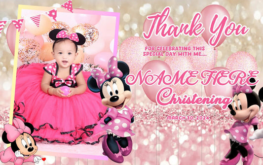 8pcs ATM Size Girl Christening & Birthday Fridge Magnets