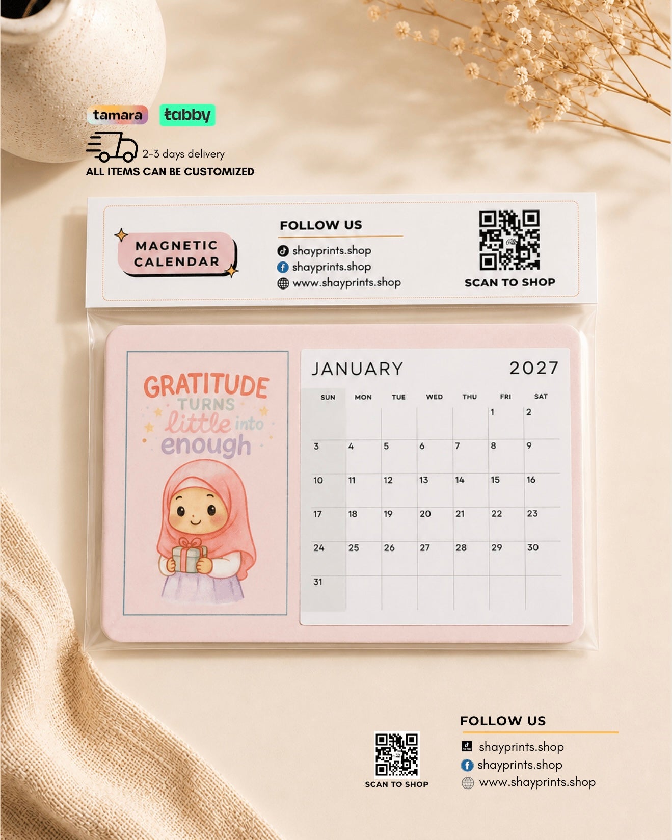Affirmations Magnetic Calendar