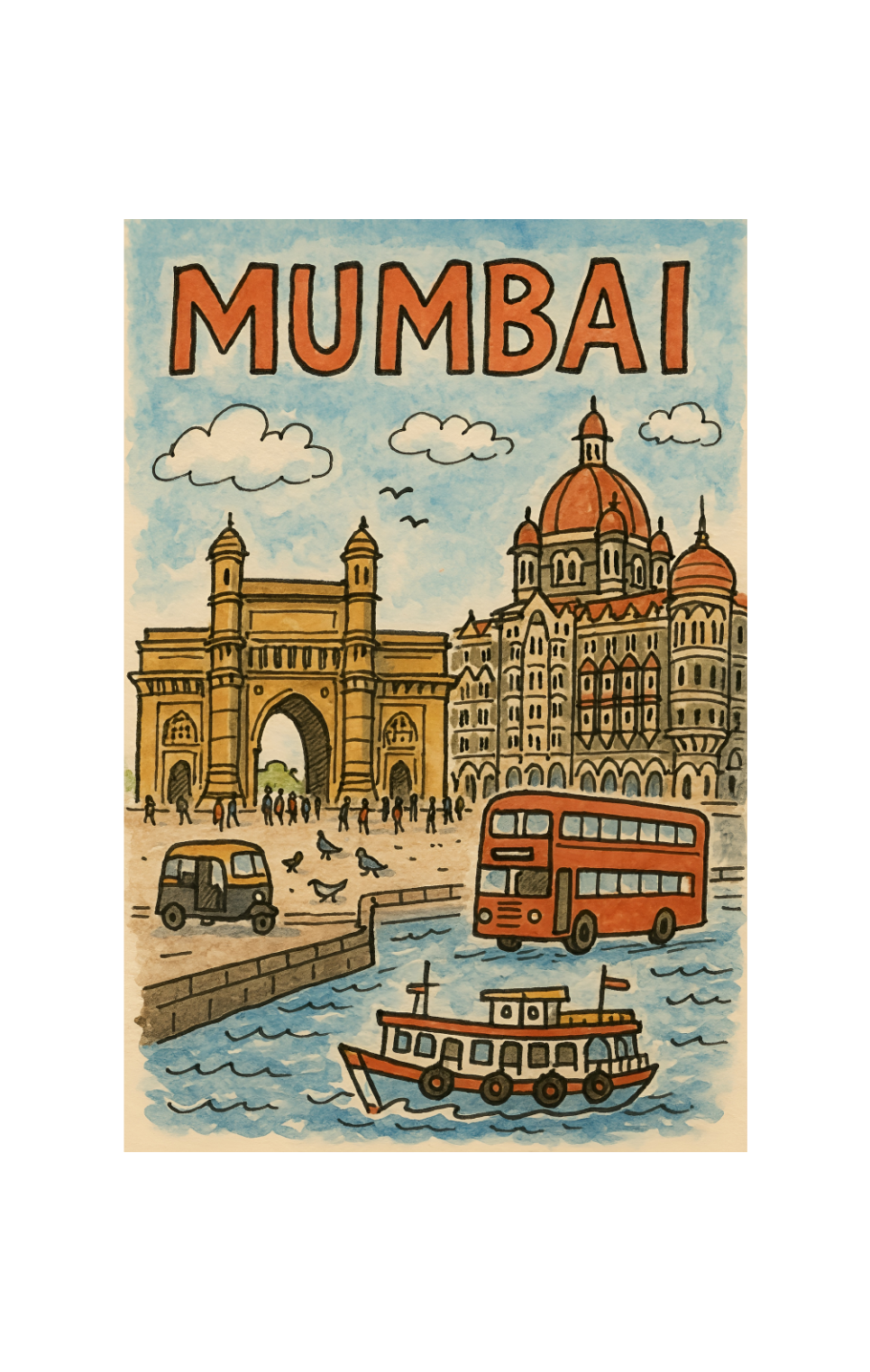 Mumbai, India ATM-Size Fridge Magnet