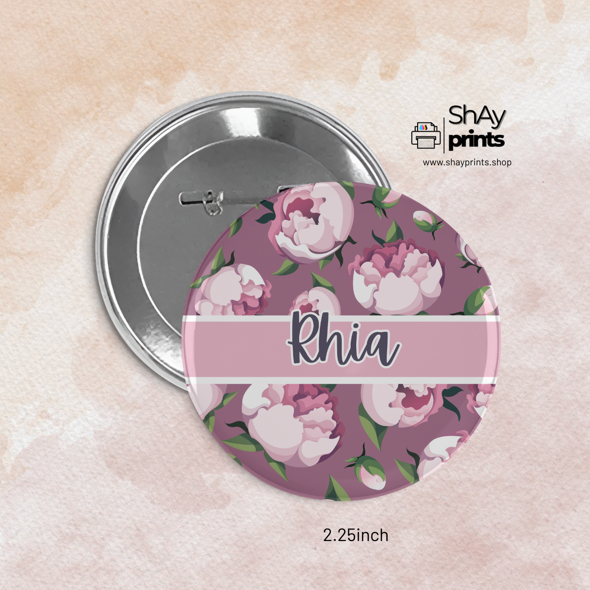 Customized Floral Button pins