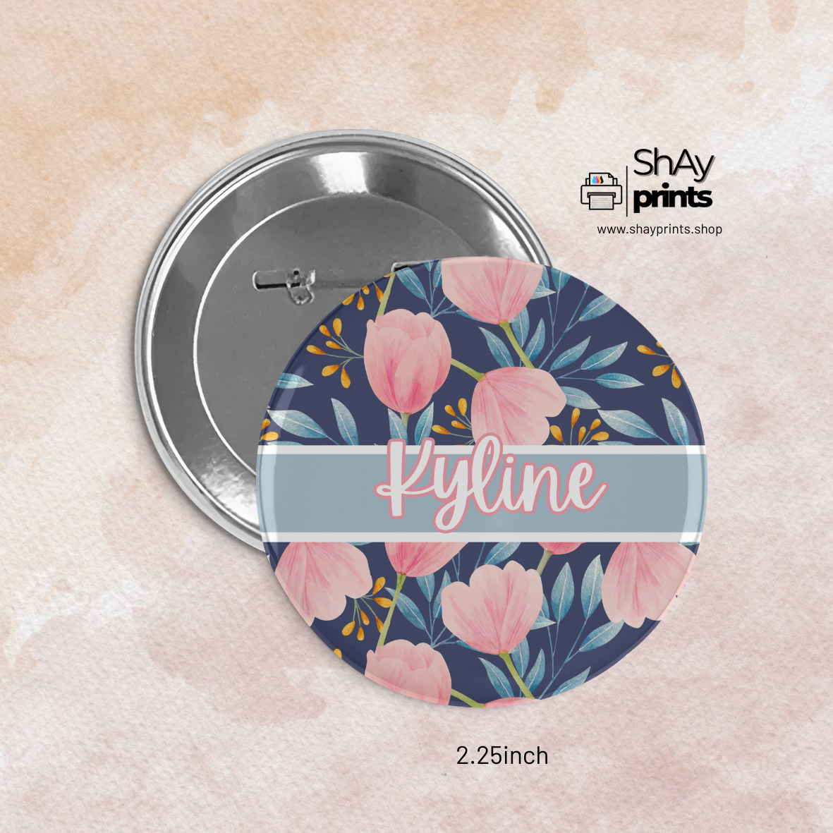 Customized Floral Button pins