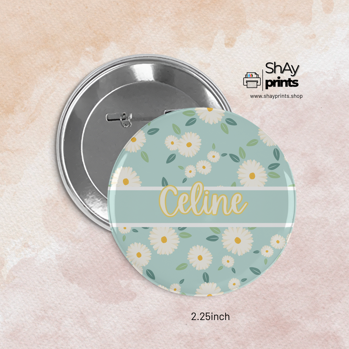 Customized Floral Button pins