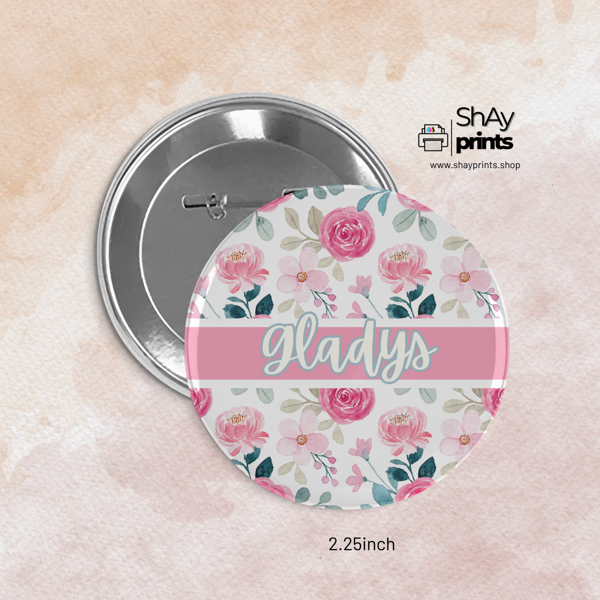 Customized Floral Button pins
