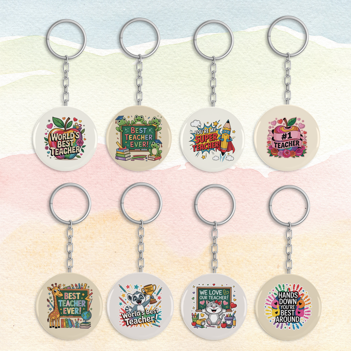 Teachers day Button Keychain