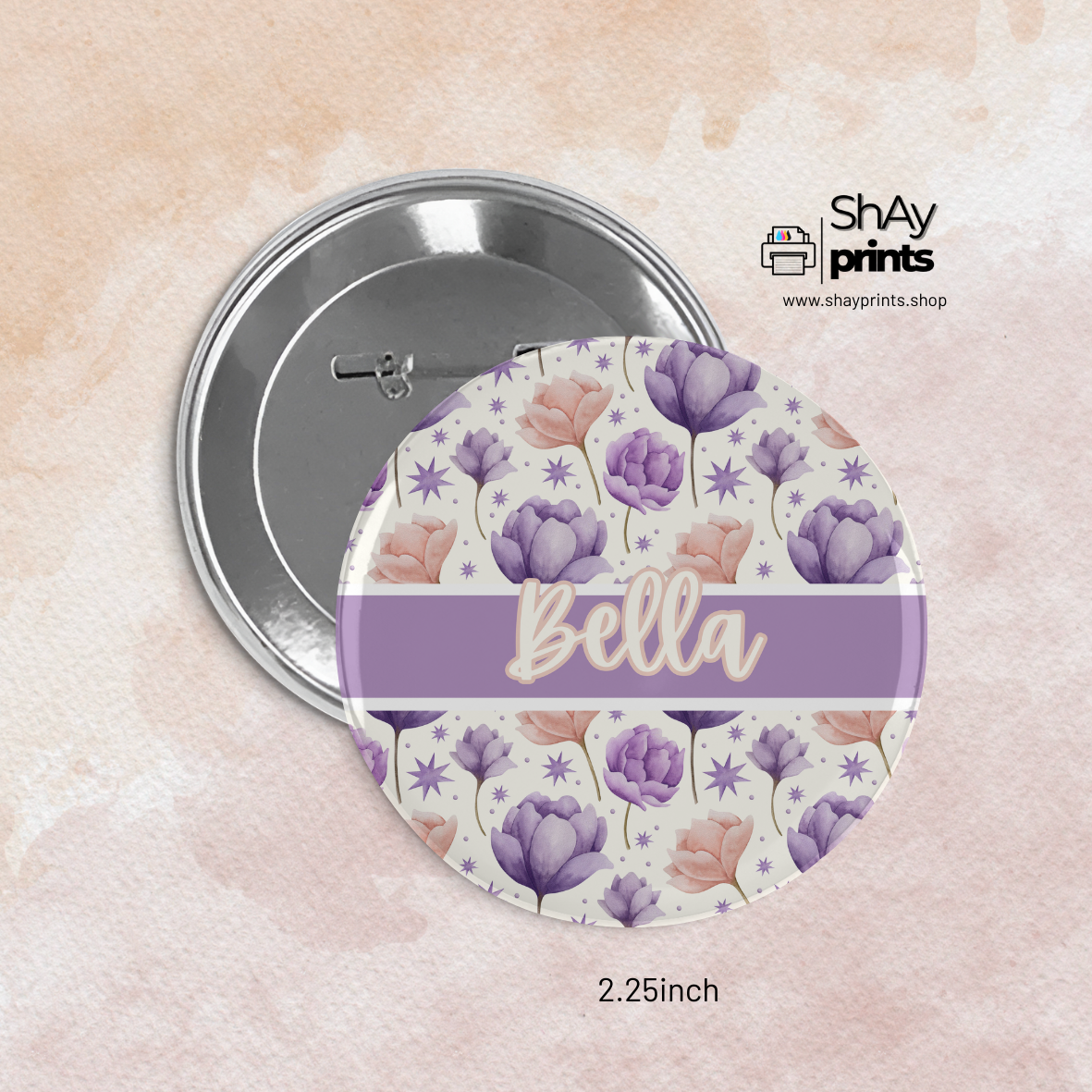 Customized Floral Button pins