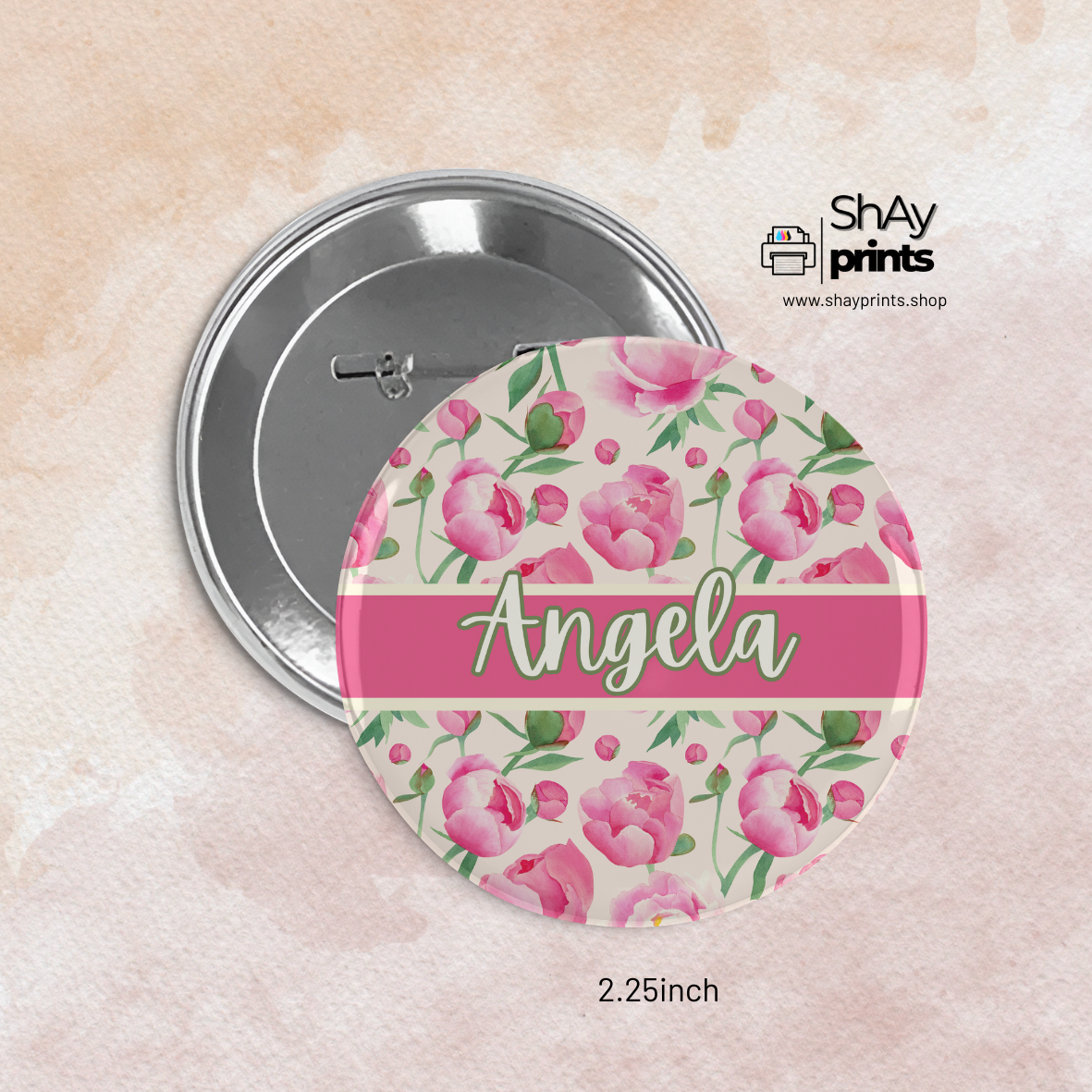 Customized Floral Button pins