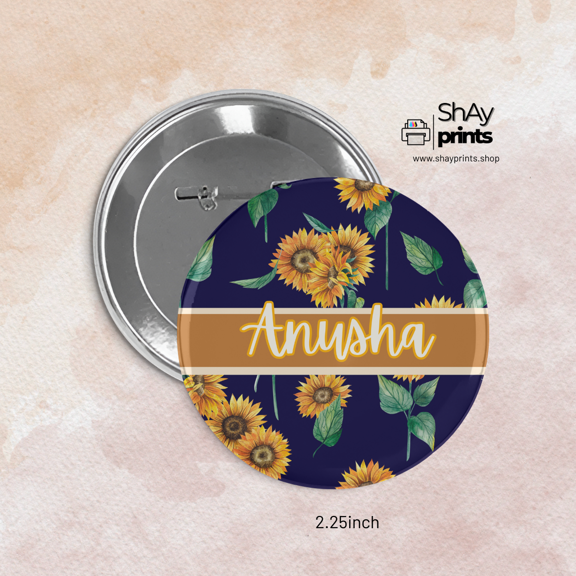 Customized Floral Button pins