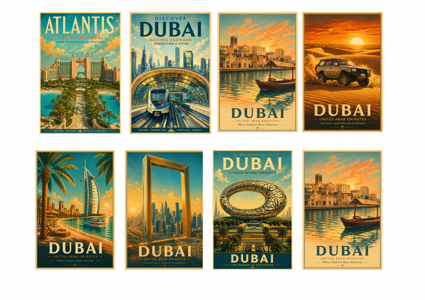 Dubai atm size fridge magnet