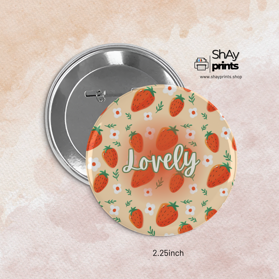 Customized Floral Button pins