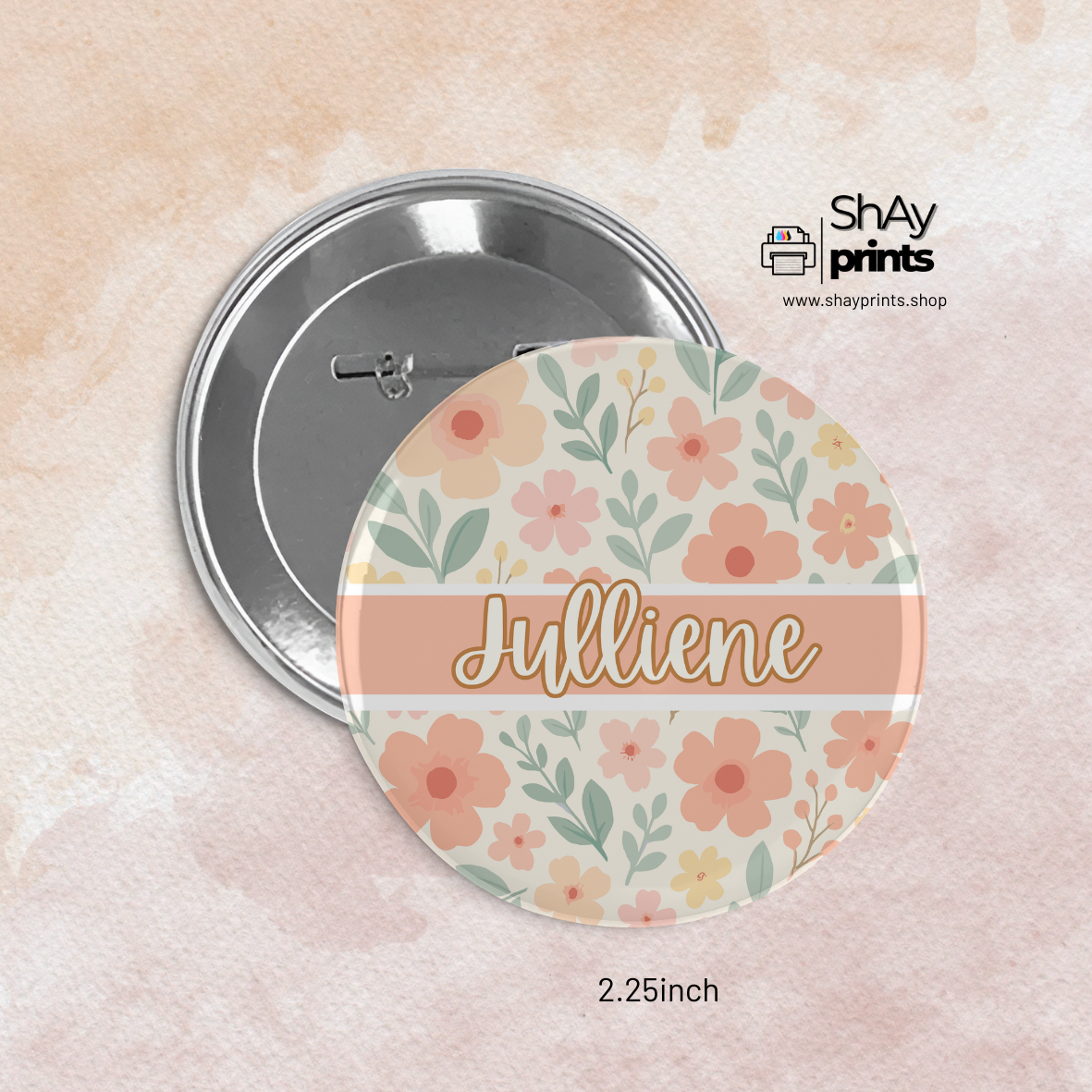 Customized Floral Button pins