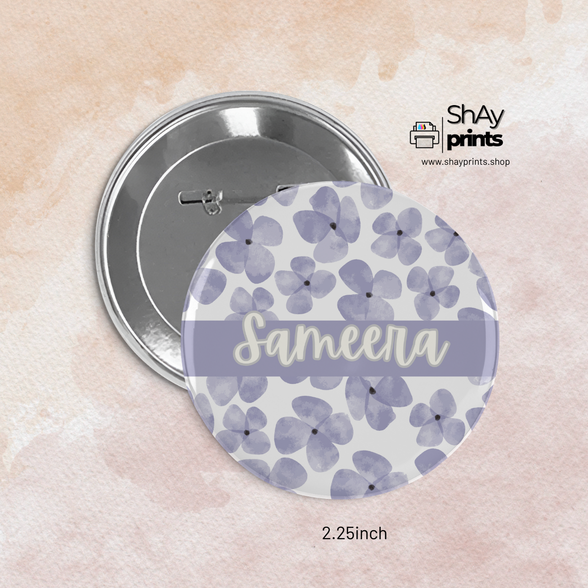 Customized Floral Button pins