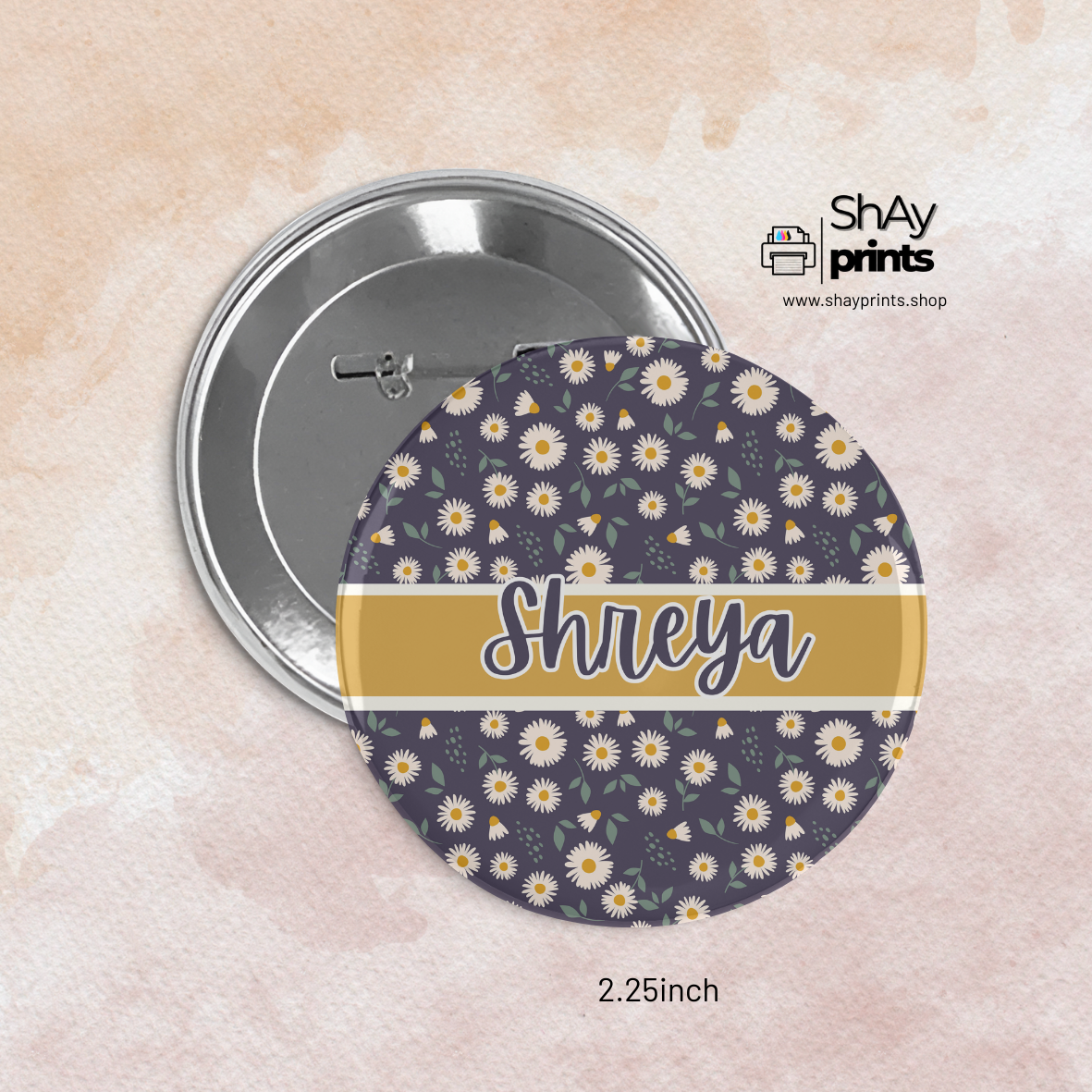 Customized Floral Button pins