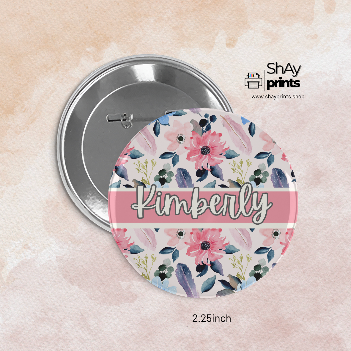 Customized Floral Button pins