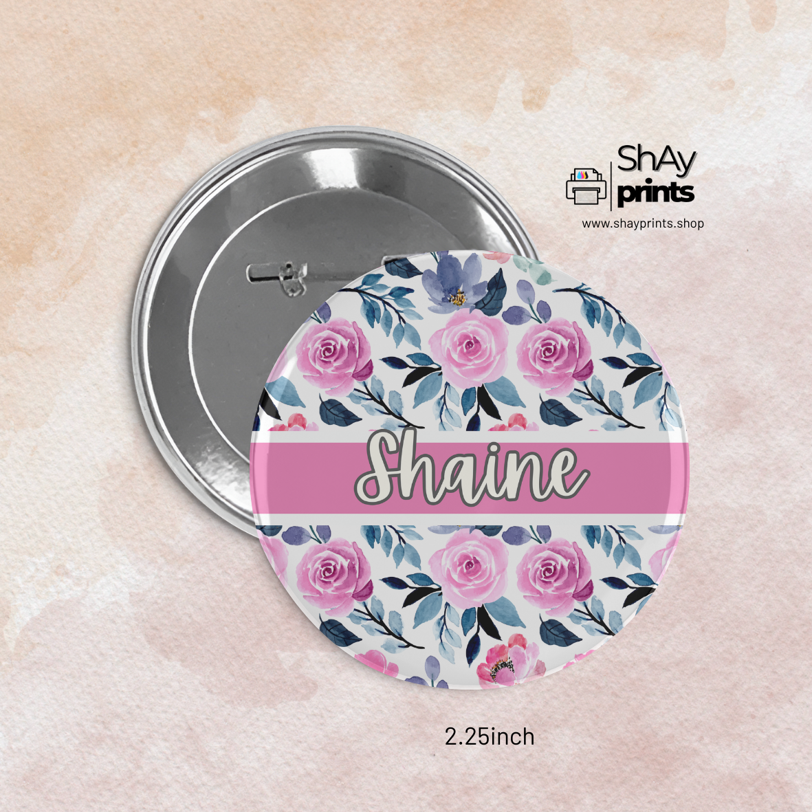 Customized Floral Button pins