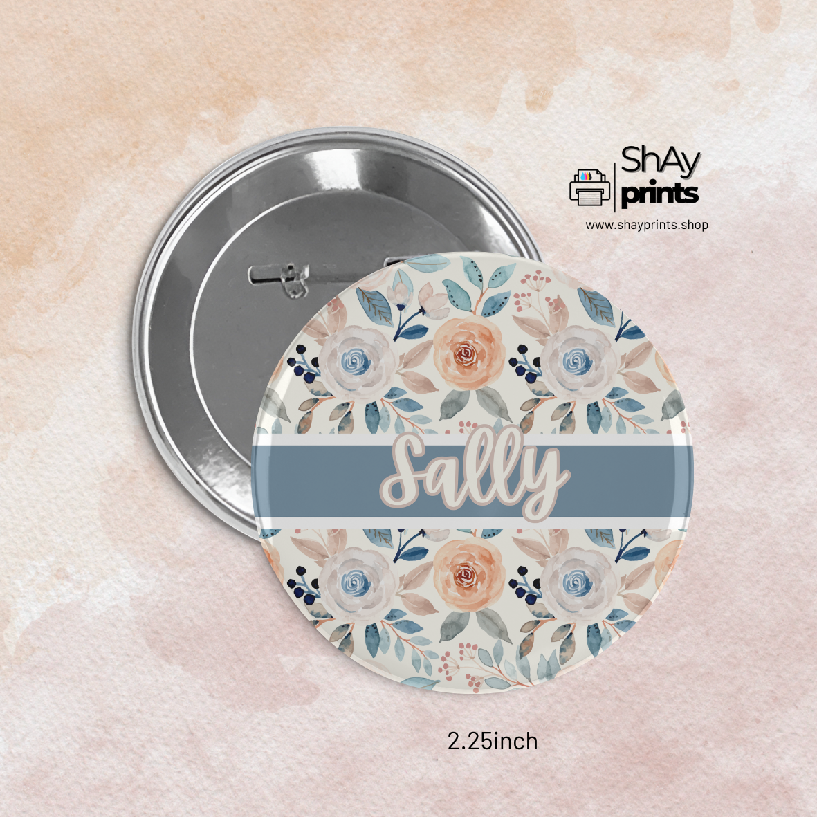 Customized Floral Button pins