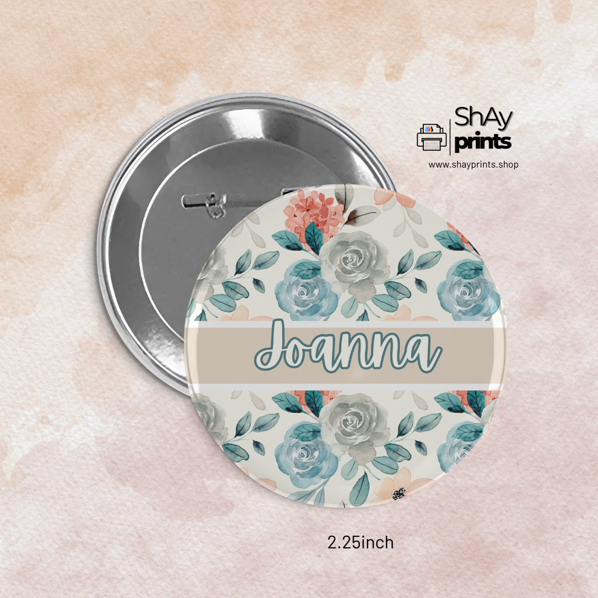 Customized Floral Button pins