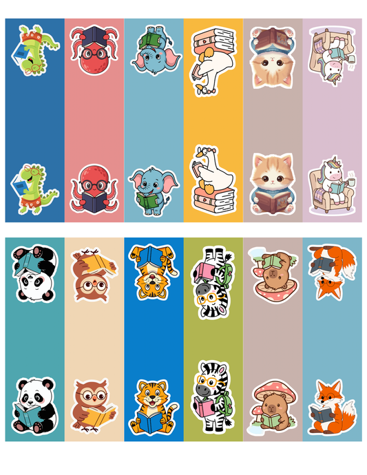 6pcs Animals Magnetic Bookmarks
