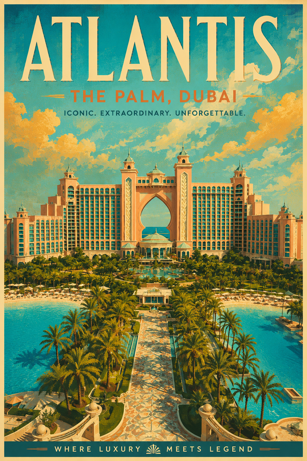 Dubai atm size fridge magnet
