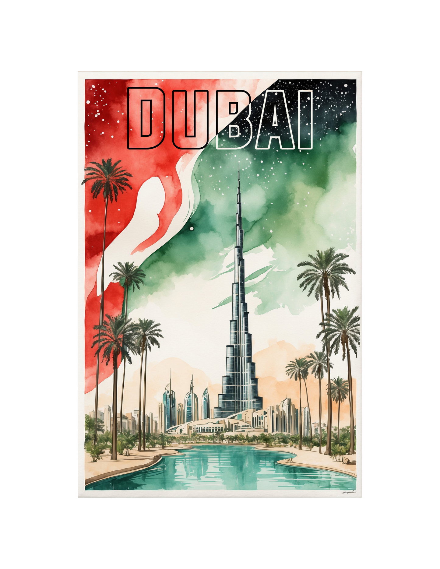 UAE atm size fridge magnet