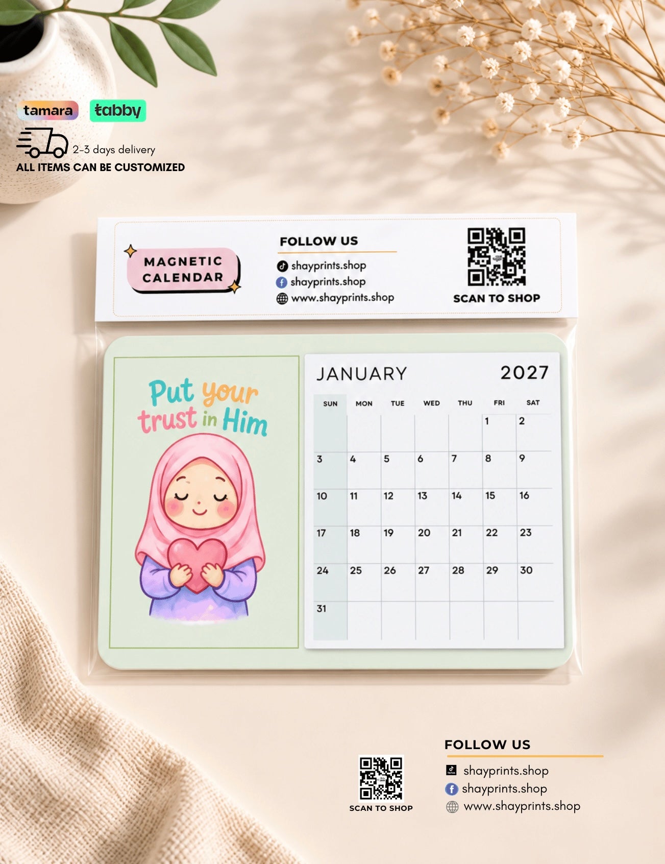 Affirmations Magnetic Calendar
