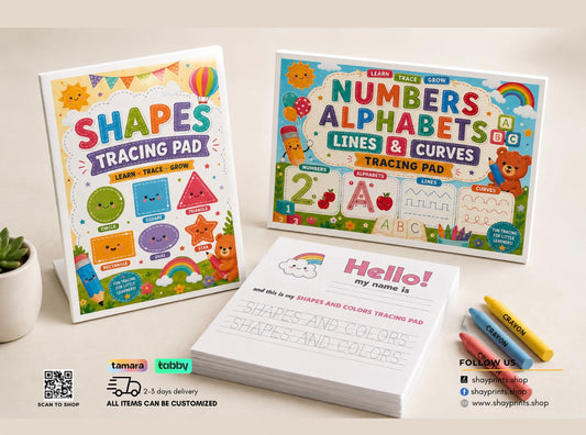 Tracing Pad – Quality Print | 30 Pages of Learning Fun