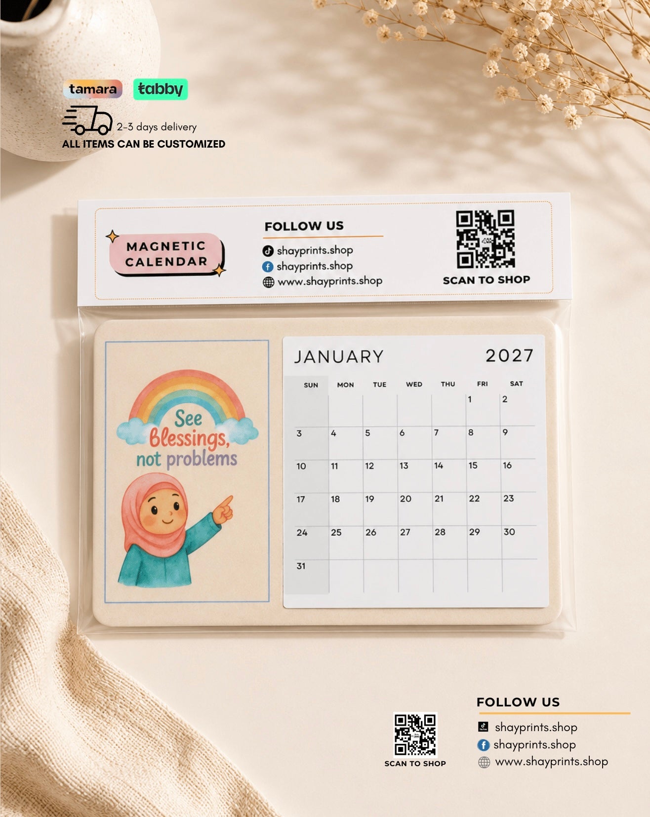 Affirmations Magnetic Calendar