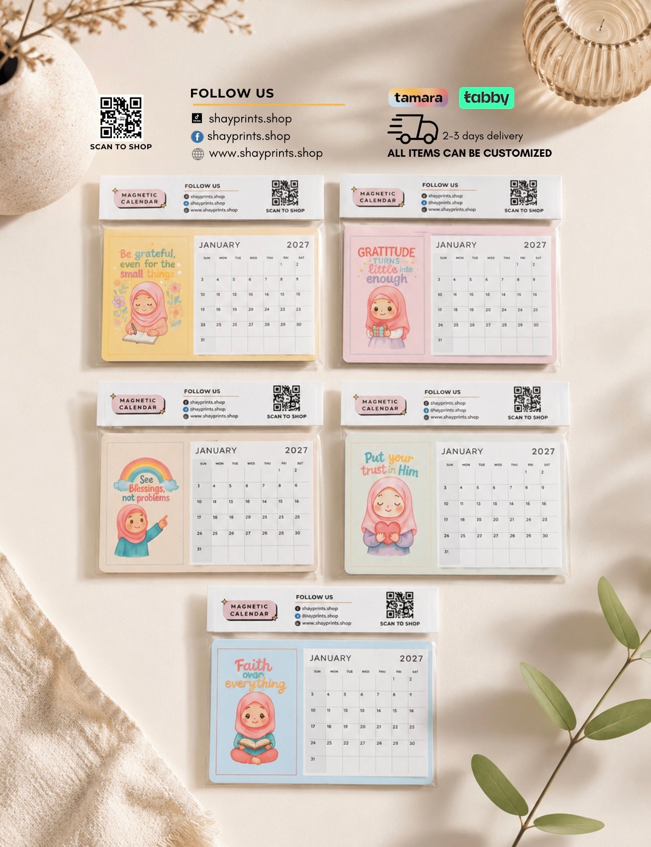 Affirmations Magnetic Calendar