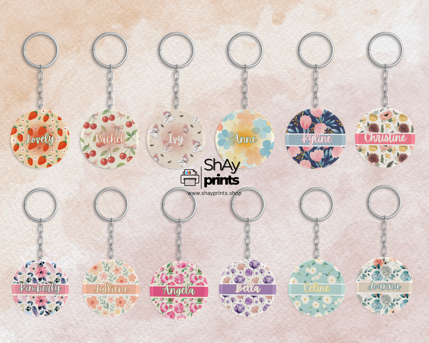 Customized Floral Button pins