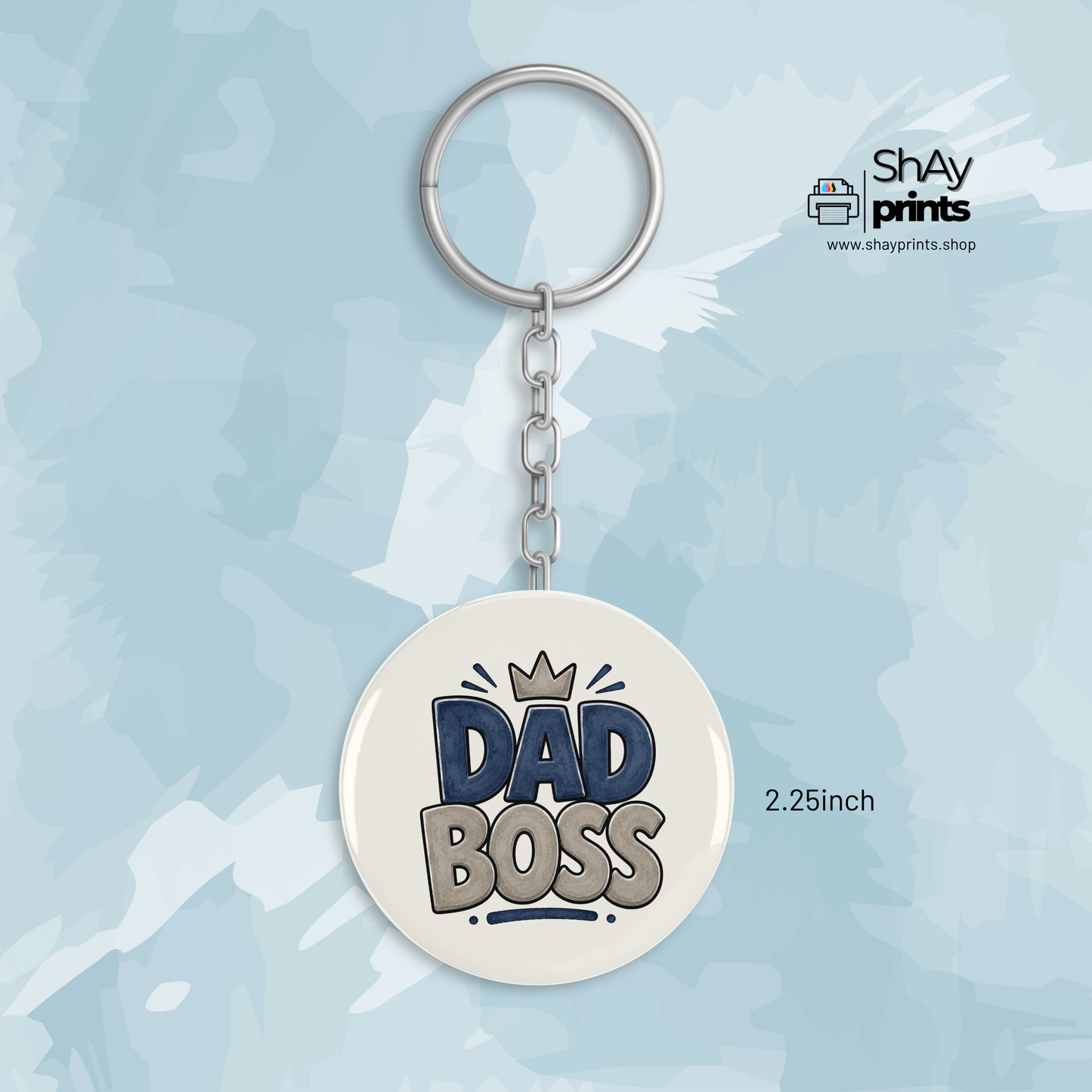 Fathers day button Keychain