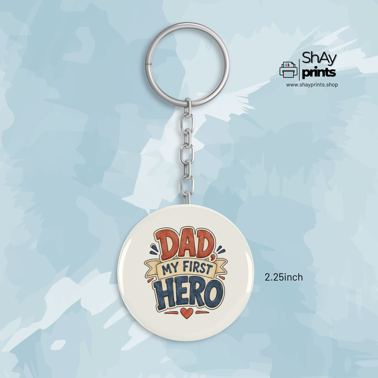 Fathers day button Keychain