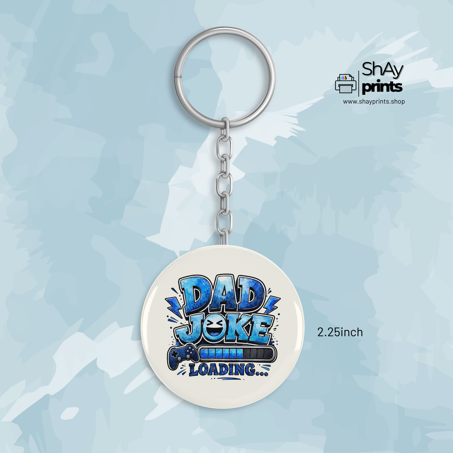 Fathers day button Keychain