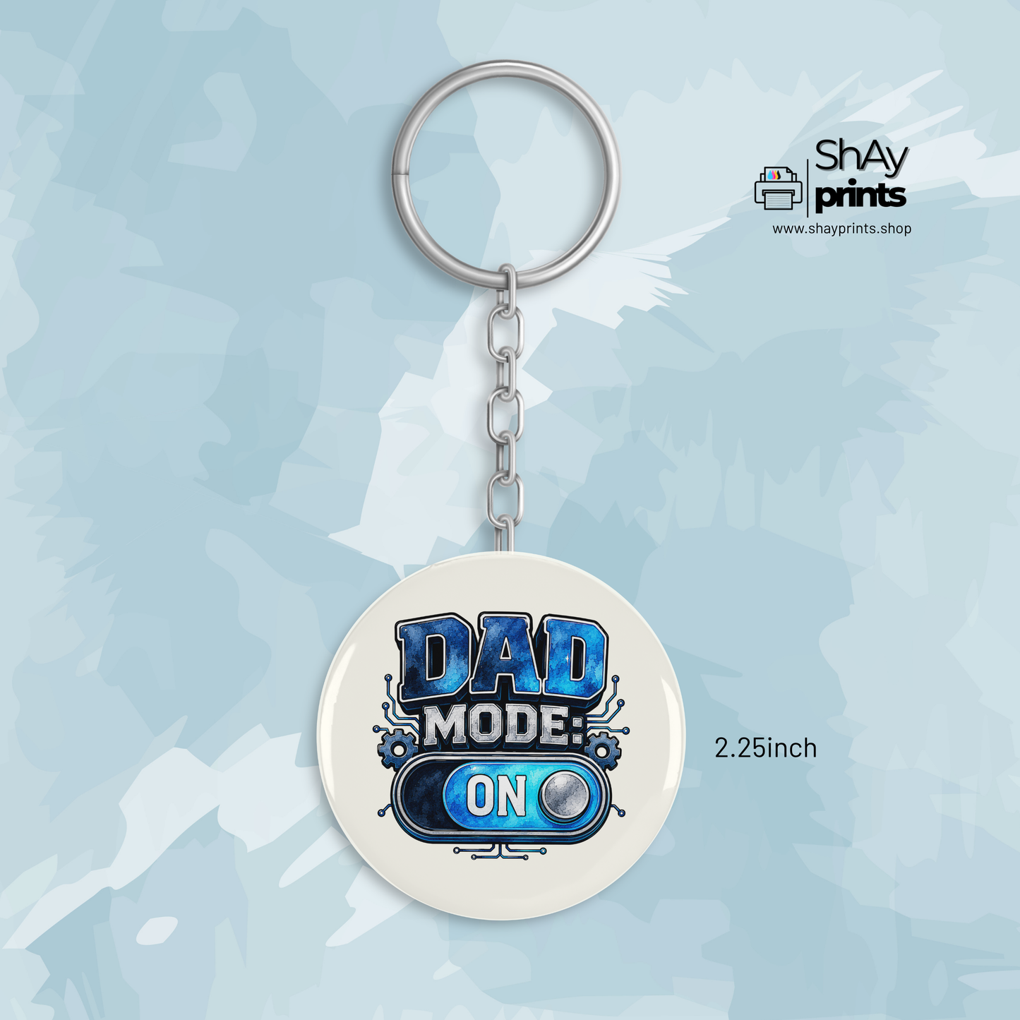 Fathers day button Keychain