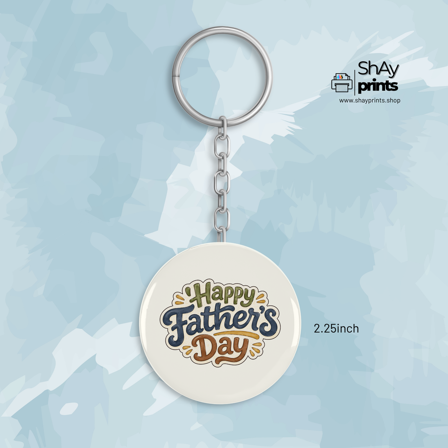 Fathers day button Keychain