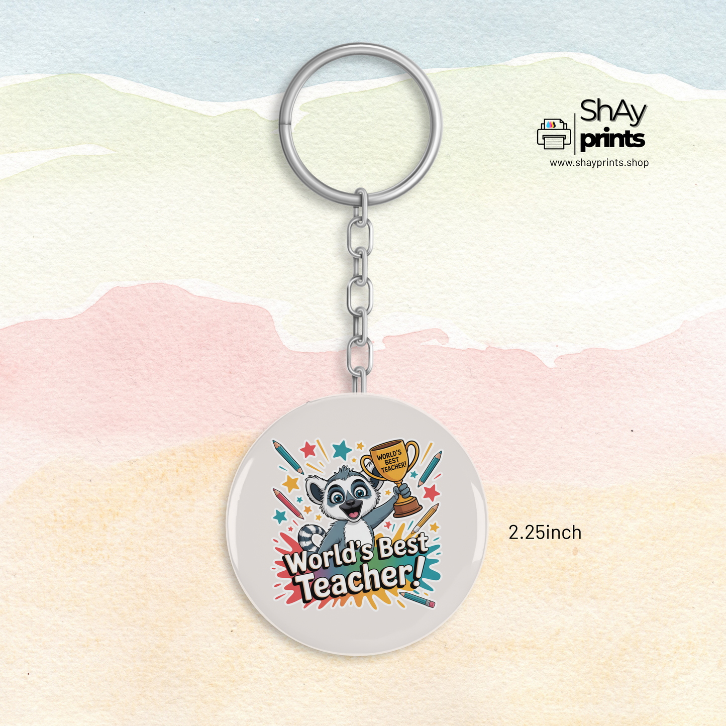 Teachers day Button Keychain
